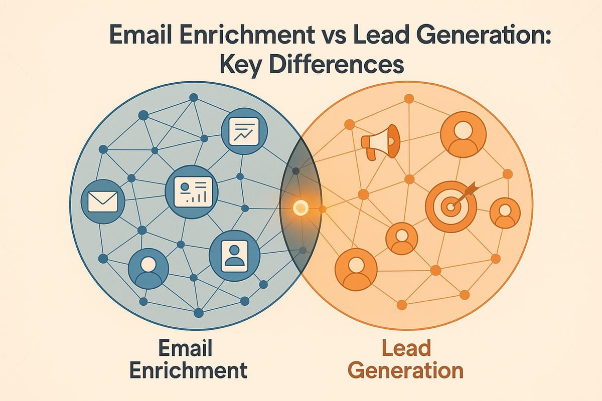 Email Enrichment vs Lead Generation: Key Differences
